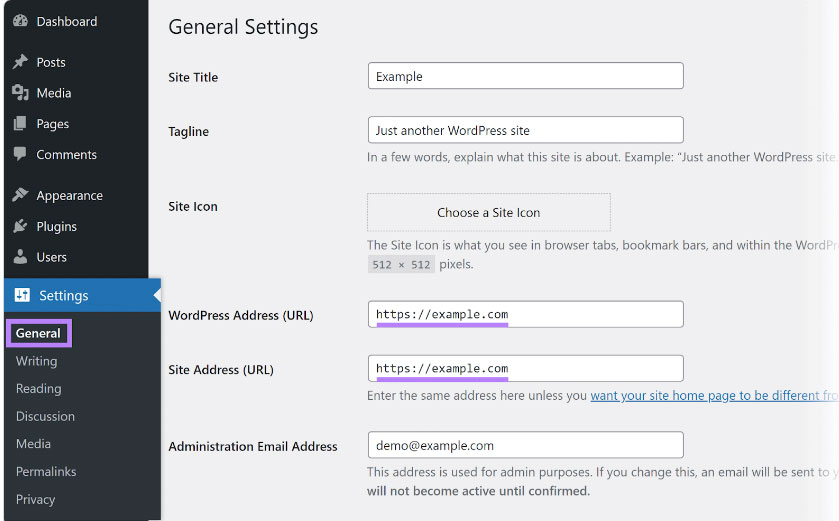 Chọn Định dạng Địa chỉ Trang web Bạn ưa thích