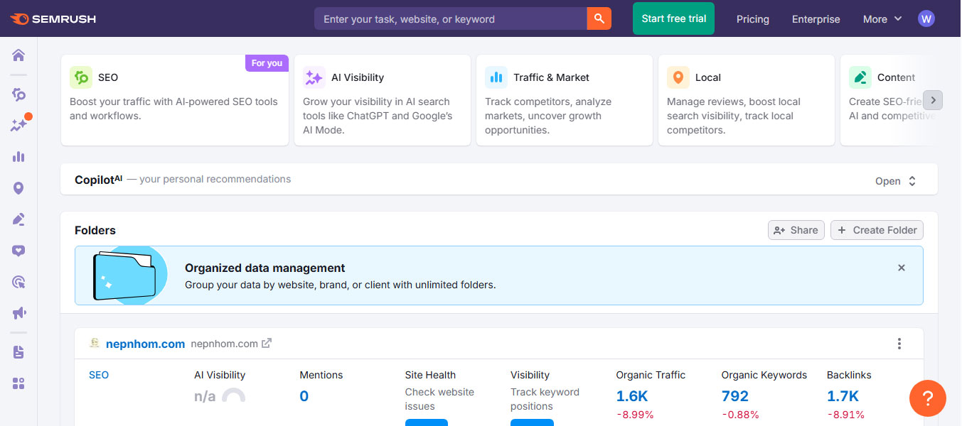 Công cụ seo tự động SEMrush