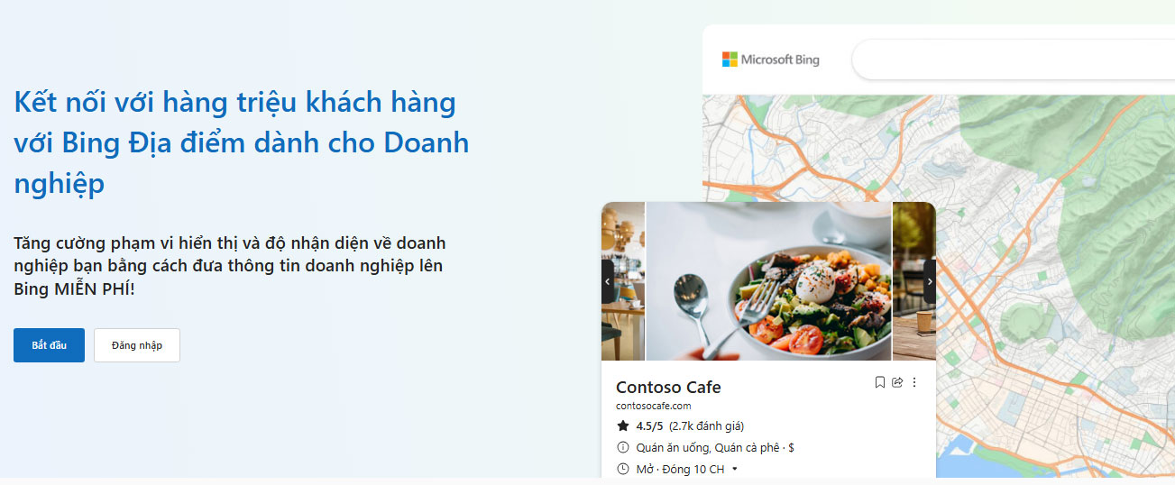 Thiết lập  Bing Places cho Doanh nghiệp
