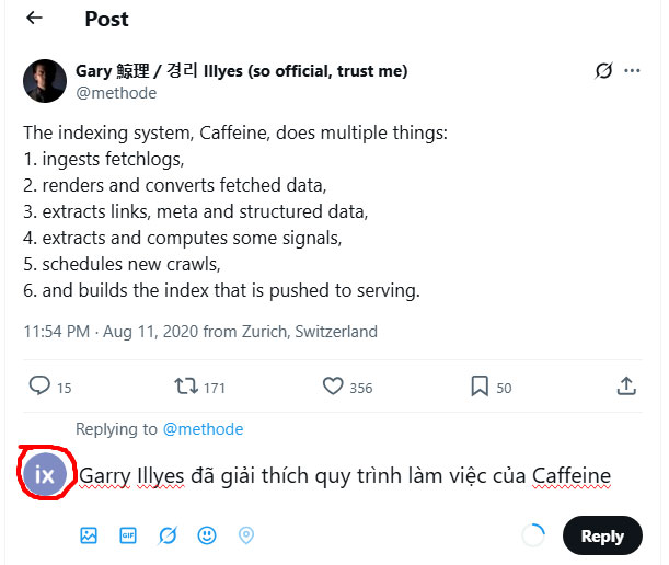 Garry Illyes đã giải thích quy trình làm việc của  Caffeine