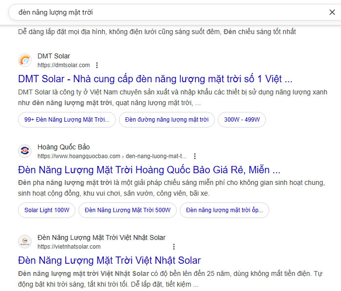 Khi người dùng tìm kiếm