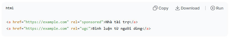 Các biến thể khác của Nofollow