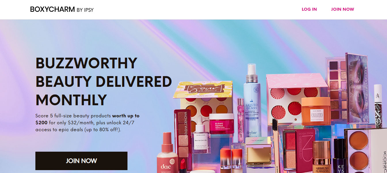 Mẫu landing page bán hàng BoxyCharm