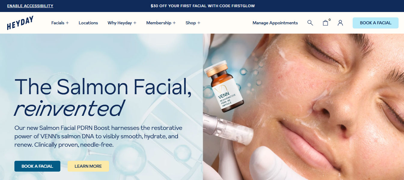 Mẫu landing page bán hàng Heyday