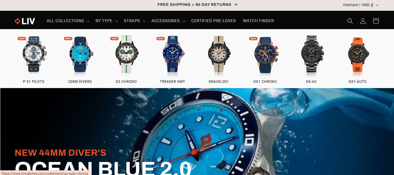 Mẫu landing page bán hàng Watches