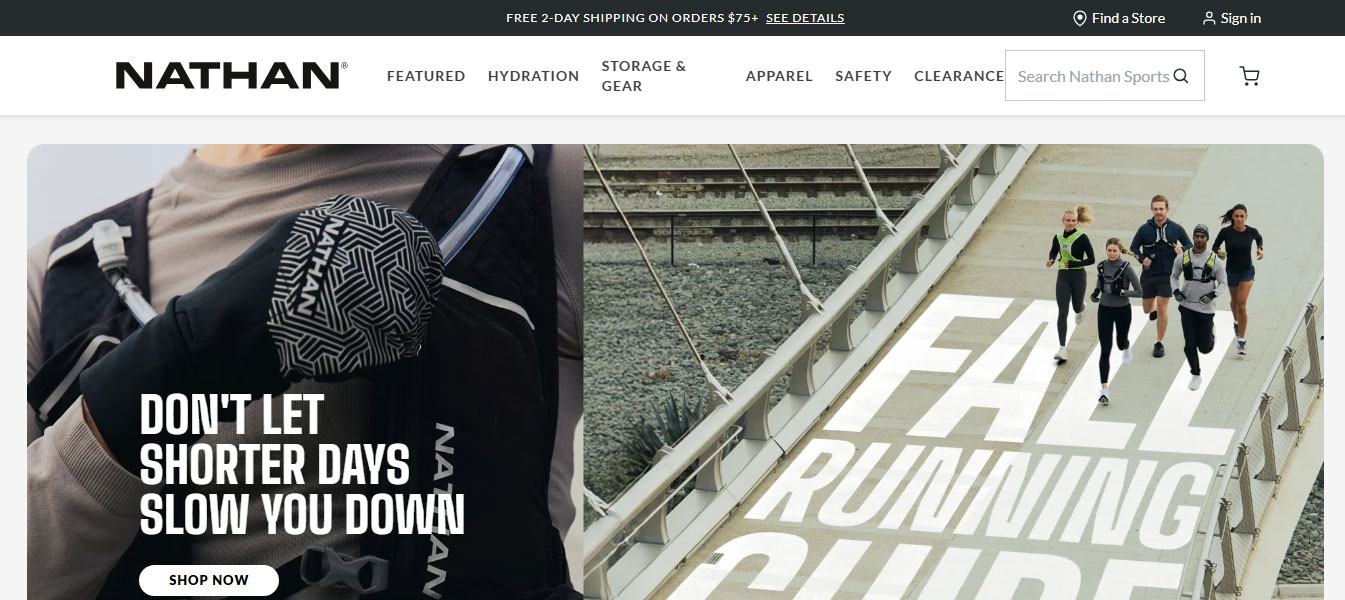 Mẫu landing page bán hàng Nathan Sports