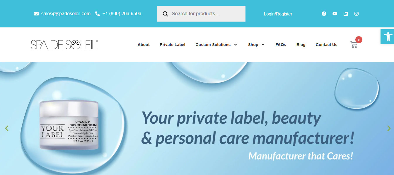 Mẫu landing page bán hàng Spa De Soleil