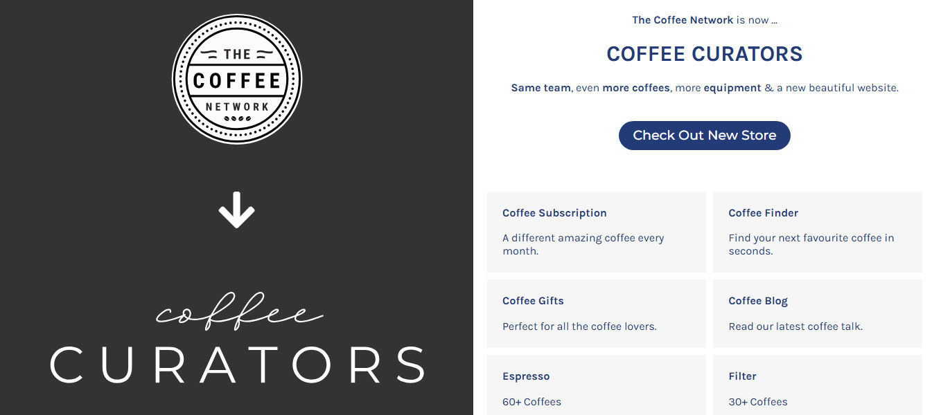 Mẫu landing page bán hàng Coffee Network