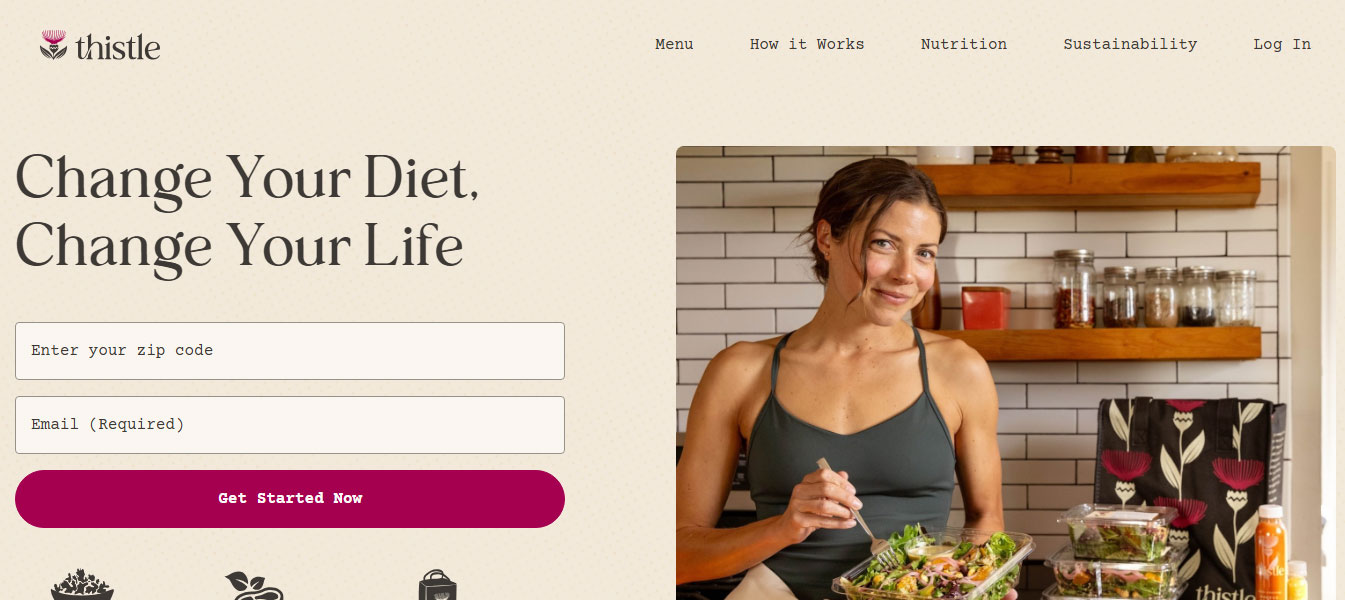 Mẫu landing page bán hàng Thistle