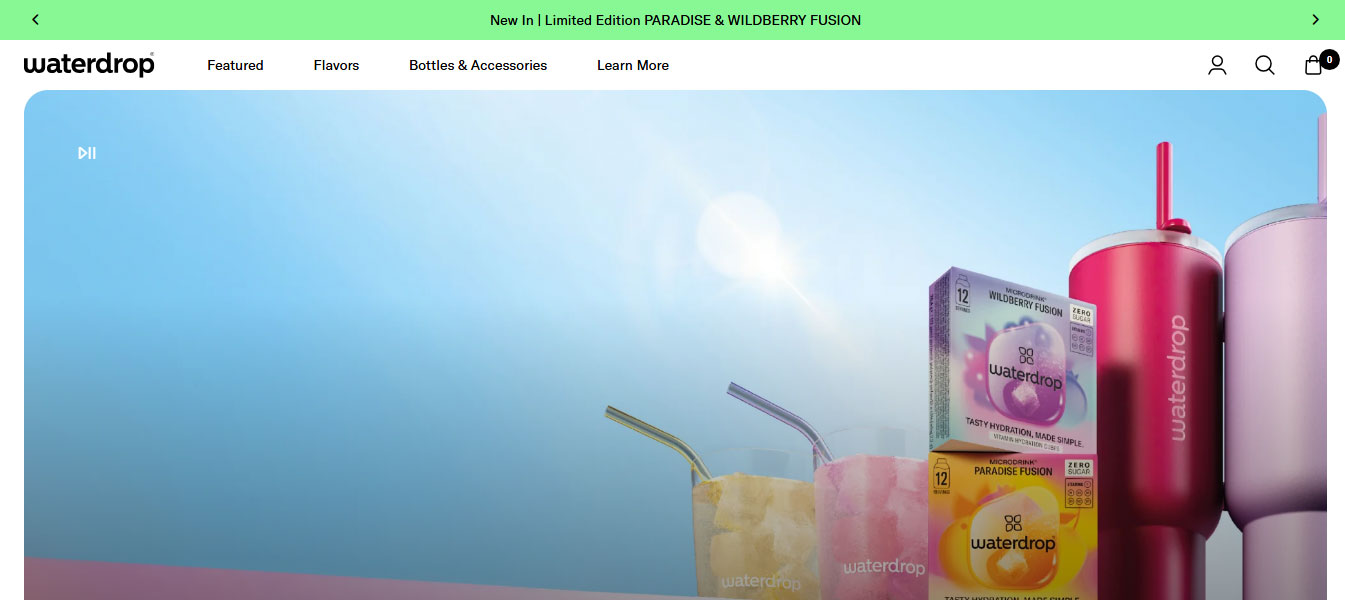 Mẫu landing page bán hàng Waterdrop