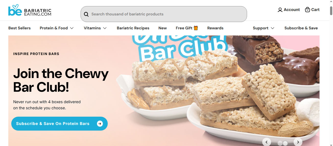 Landing page Bariatric Eating