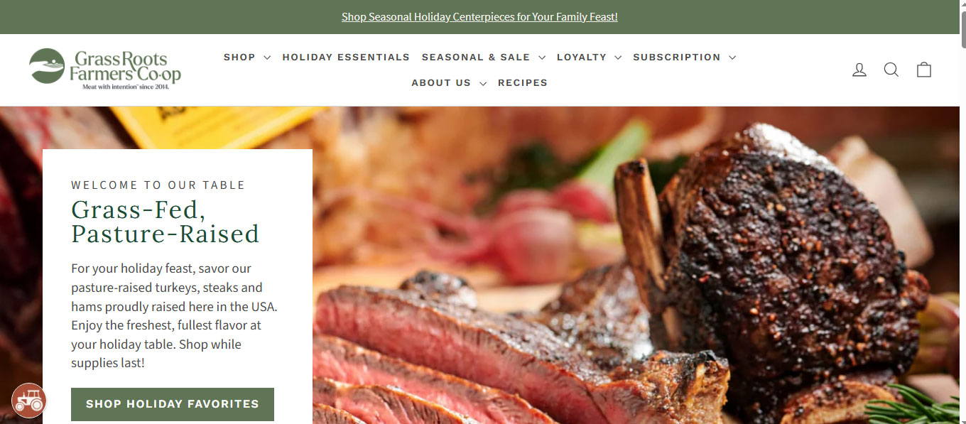 Landing page Grass Roots