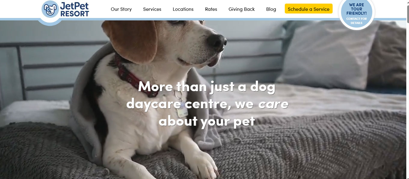 Landing page Jet Pet