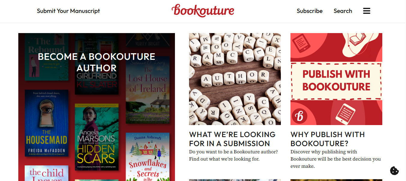 Mẫu trang đích Bookouture