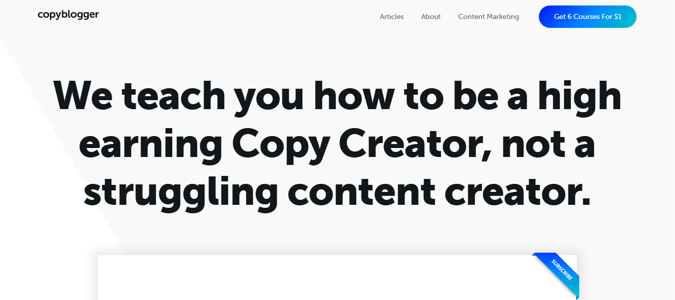 Mẫu trang đích Copyblogger