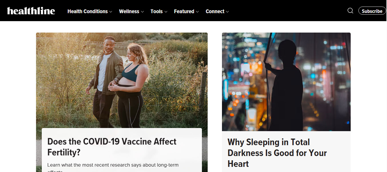 Mẫu trang đích Healthline