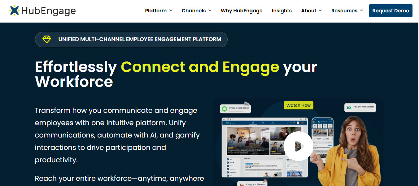 Mẫu trang đích hubEngage