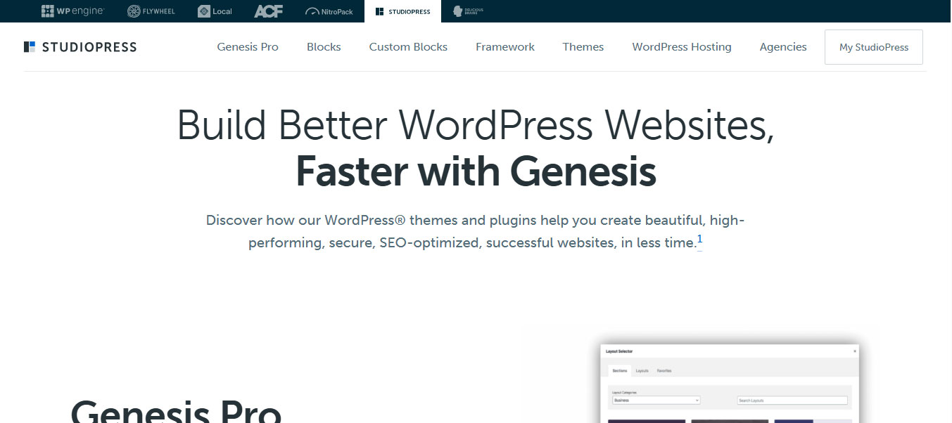 Mẫu trang đích StudioPress