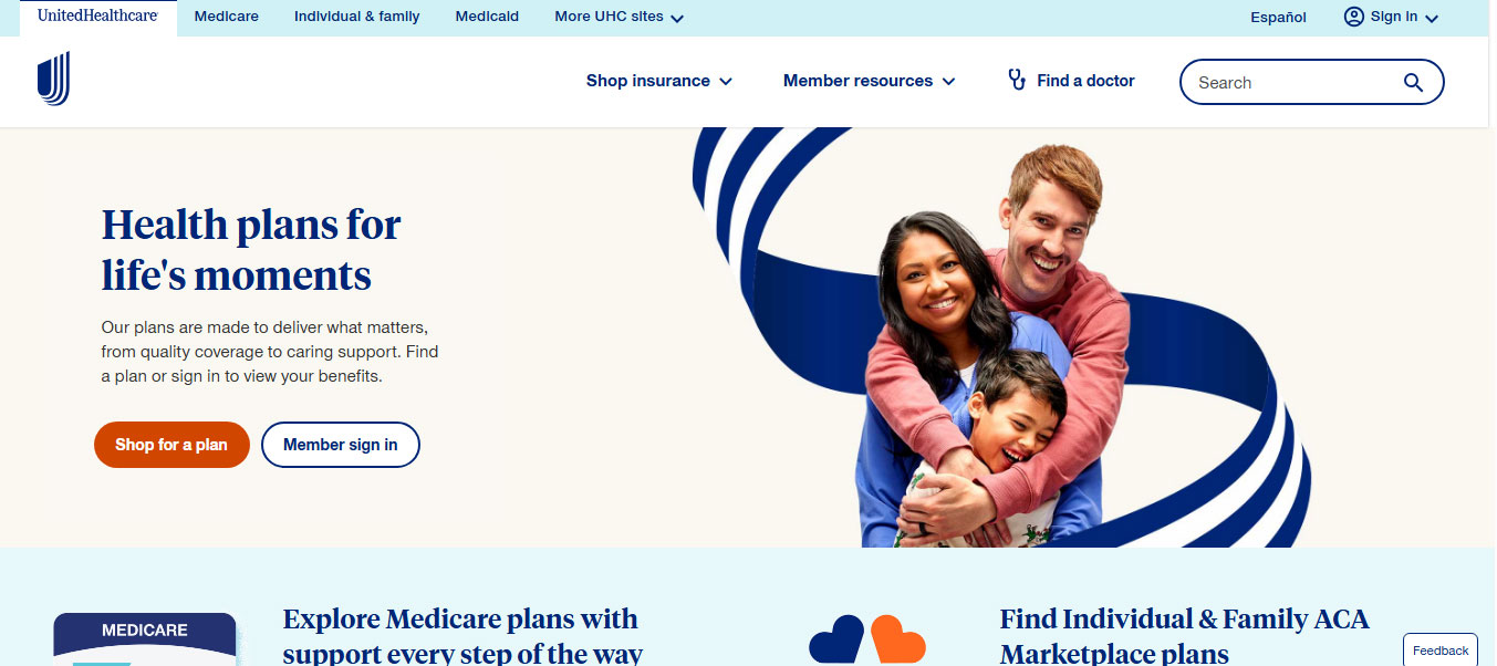 Mẫu trang đích UnitedHealthcare