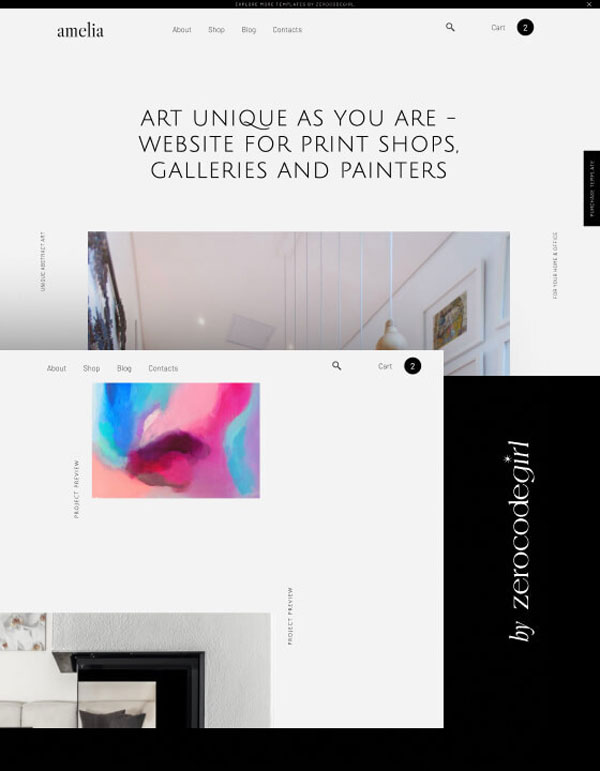 Mẫu web bán hang Amelia