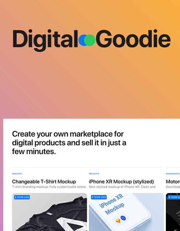 Mẫu web bán hang Digital Goodie