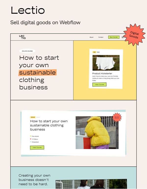 Mẫu web bán hang Lectio