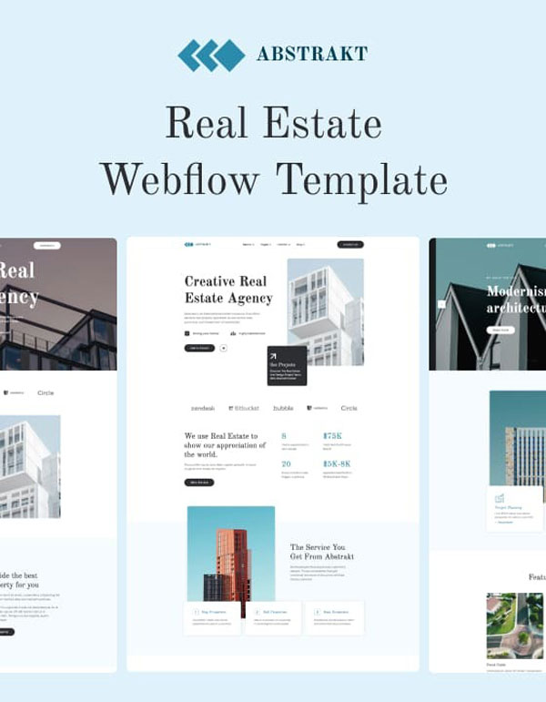 Mẫu web bất động sản Abstrakt 128
