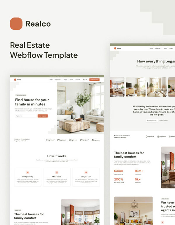Mẫu web bất động sản Realco