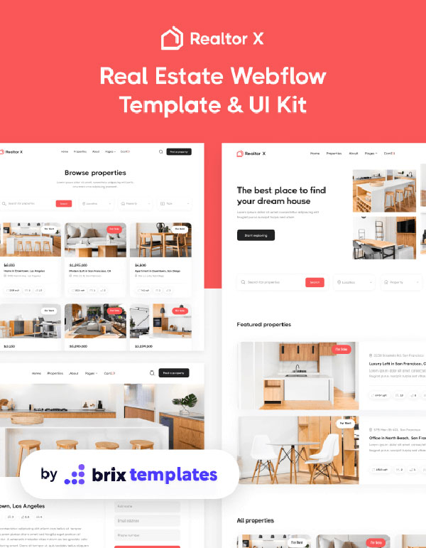 Mẫu web bất động sản Realtor X