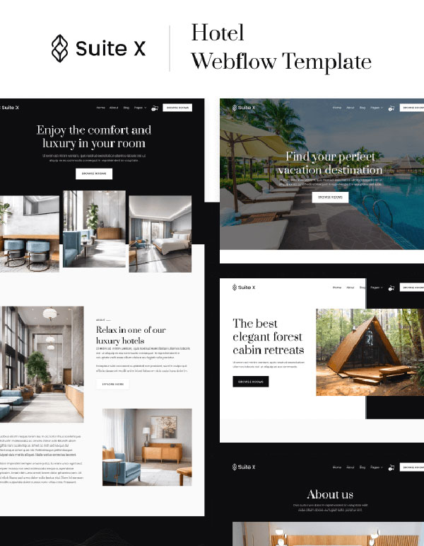 Mẫu web du lịch Suite X