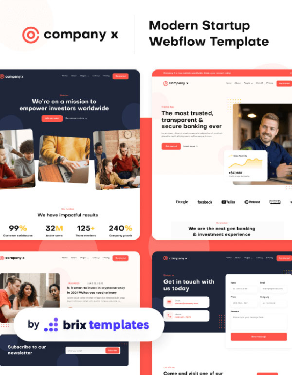 Mẫu web giới thiệu công ty Company X