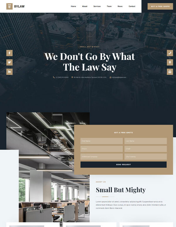 Mẫu  web luật sư Bylaw