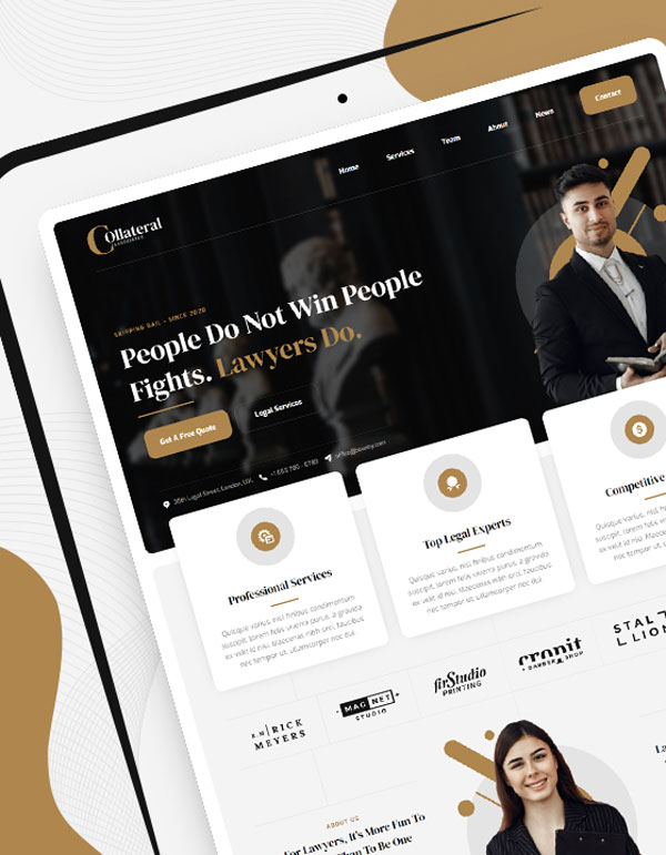 Mẫu  web luật sư Colaterall