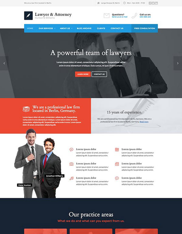Mẫu  web luật sư Attorney