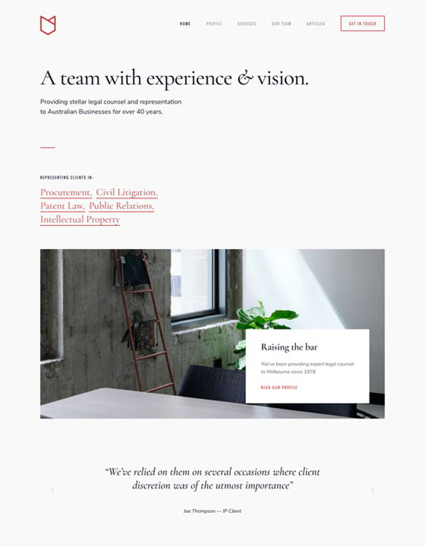 Mẫu  web luật sư Maven