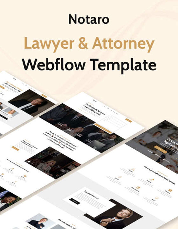 Mẫu  web luật sư Notaro
