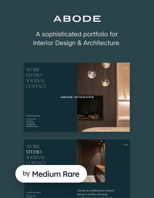 Mẫu web nội thất Abode