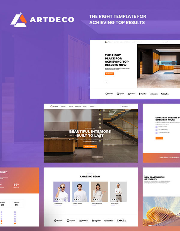 Mẫu web nội thất Artdeco