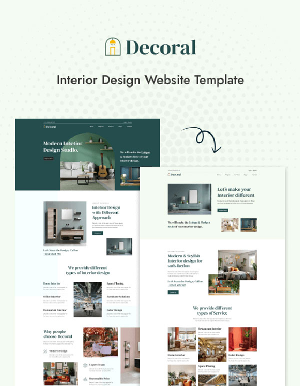 Mẫu web nội thất Decoral