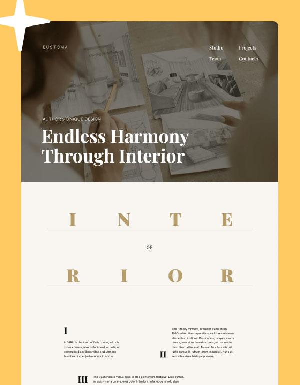 Mẫu web nội thất Eustoma