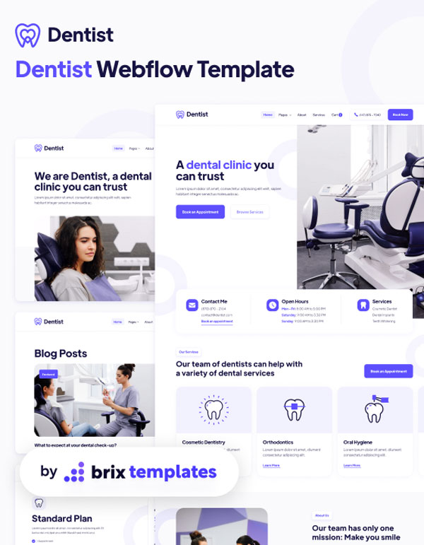 Mẫu web phòng khám nha khoa Dentist