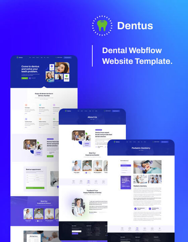 Mẫu web phòng khám nha khoa Dentus