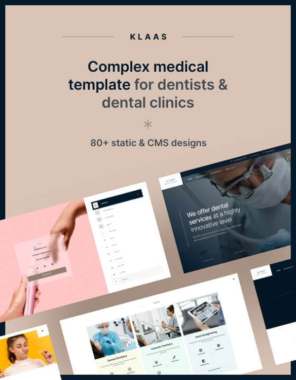 Mẫu web phòng khám nha khoa Klaas