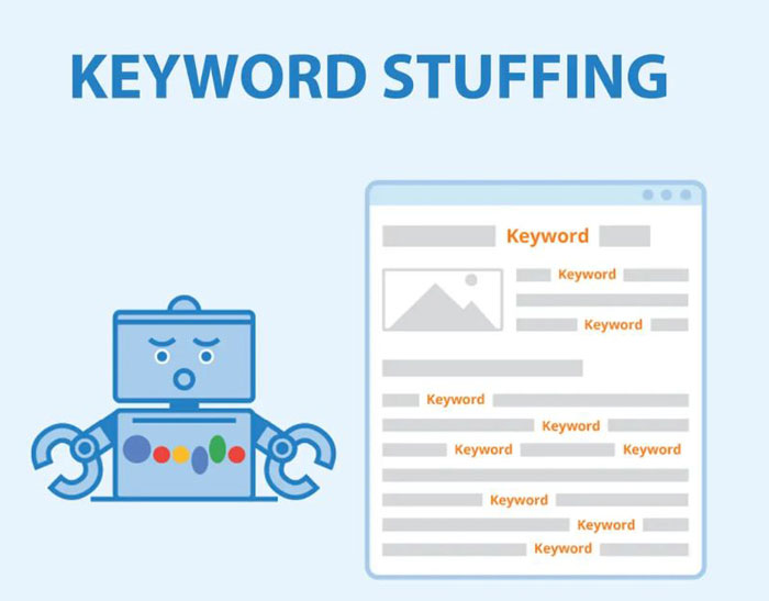 Không nên nhồi nhét quá nhiều từ khóa