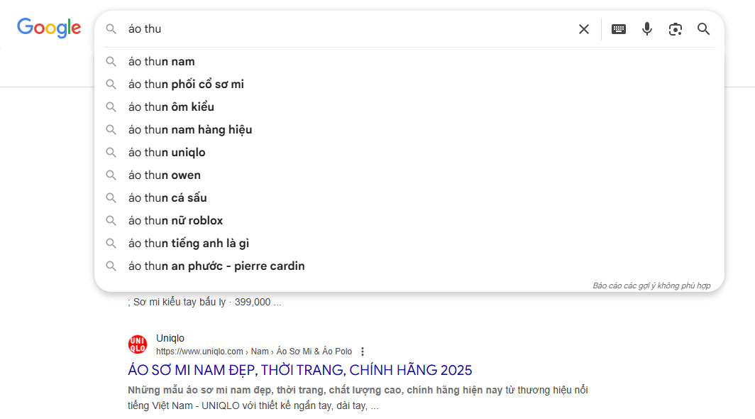 Gợi ý tự động hoàn thành của Google