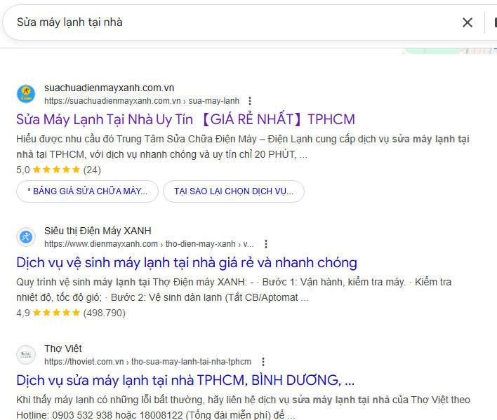 Sử dụng seo để tìm kiếm khách hàng cho dịch vụ tại nhà