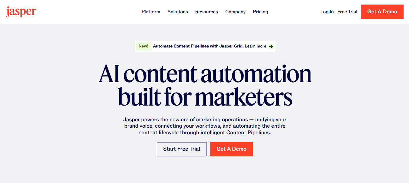 Tạo Landing Page bằng AI Jasper