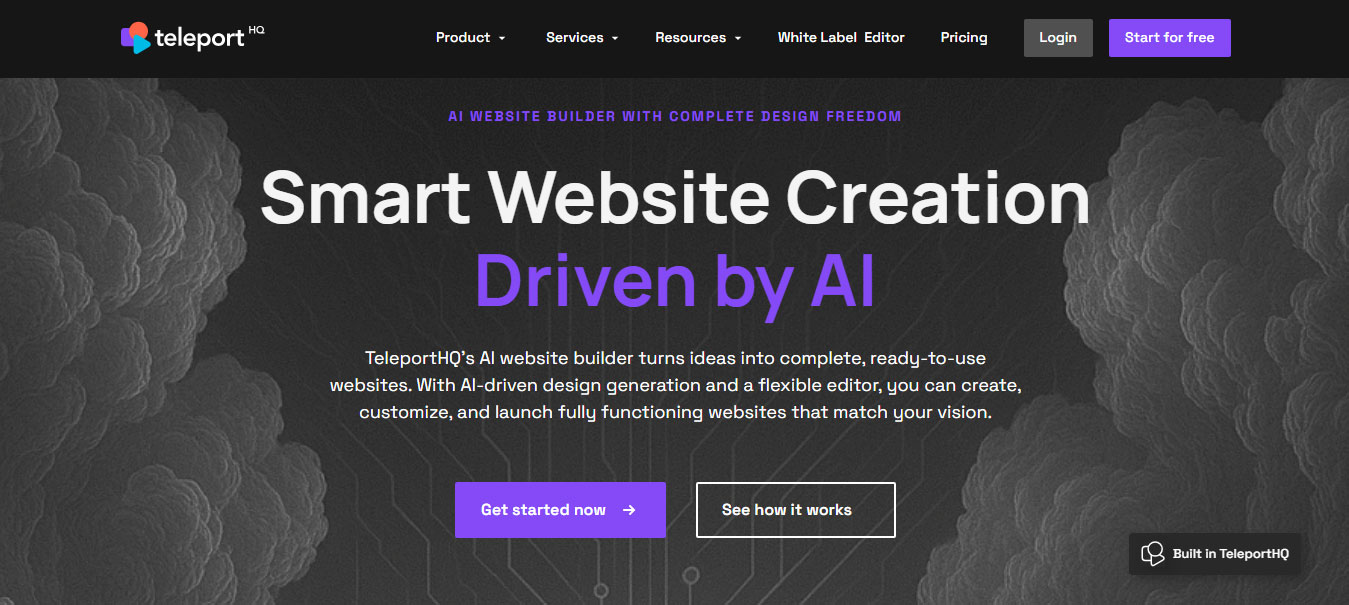 Tạo Landing Page bằng AI TeleportHQ