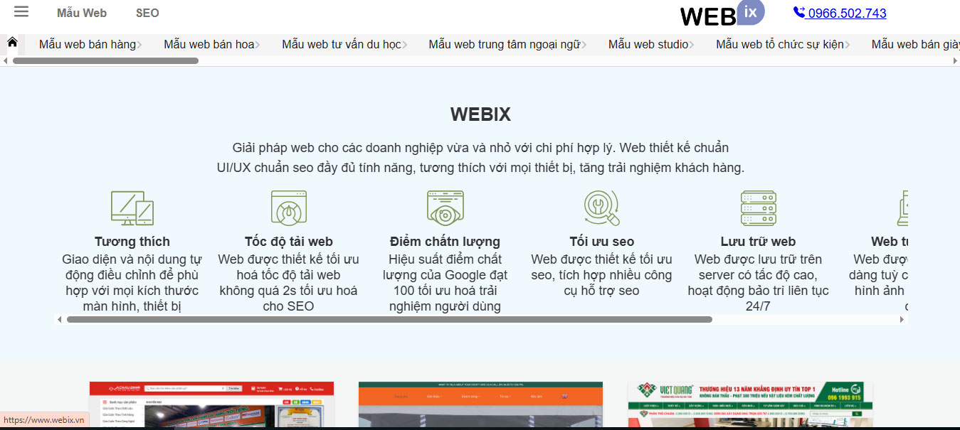 Tạo Landing Page bằng AI webix