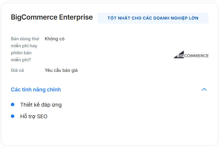 Thiết kế web BigCommerce Enterprise